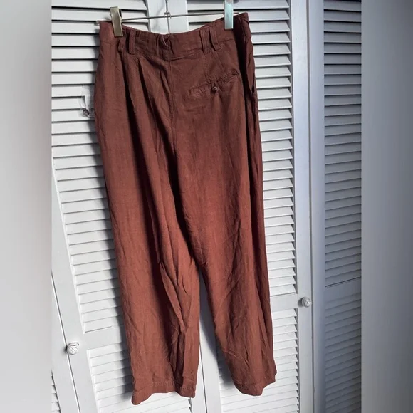 Free People Calla pleated trousers in doe eyes, size 8 - Picture 5 of 5